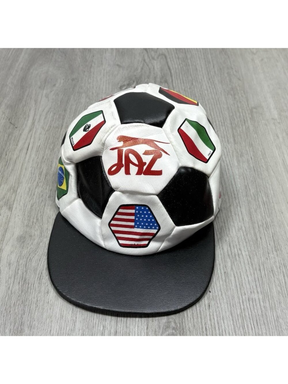 Vintage 90s World Cup National Teams Soccer Flags Soccer Ball Hat Cap Jaz In’tl